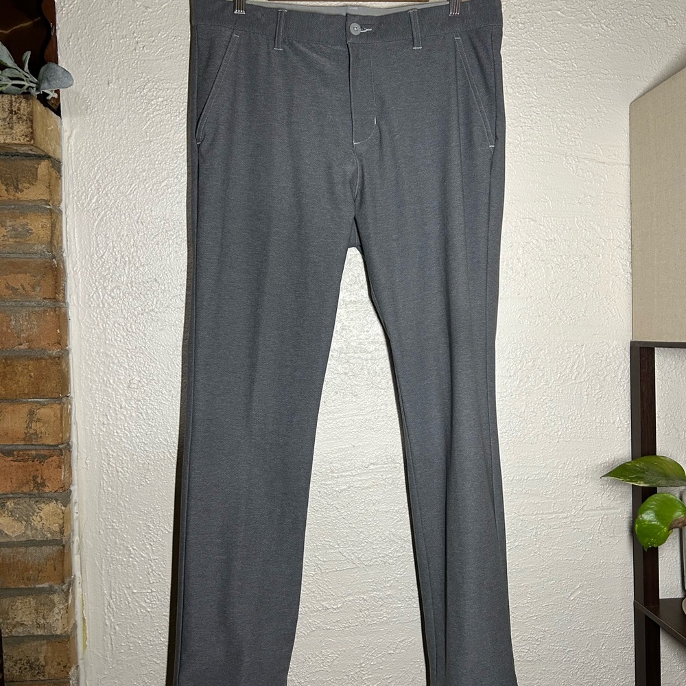 adidas 34X30 Men's Dark Gray Performance Golf Dress Pants